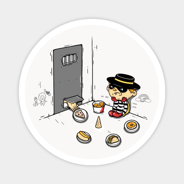 No Burgers for Burglar Magnet by Made With Awesome
